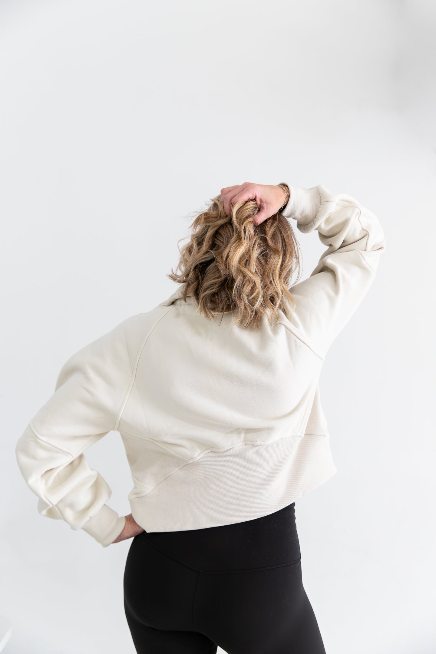 Monogrammed Funnel Neck Half Zip (Lulu Dupe)
